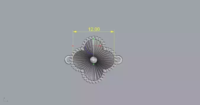  van cleef vintage alhambra 12mm diamond cutted motif 3D print model