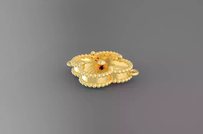  van cleef vintage alhambra 12mm diamond cutted motif