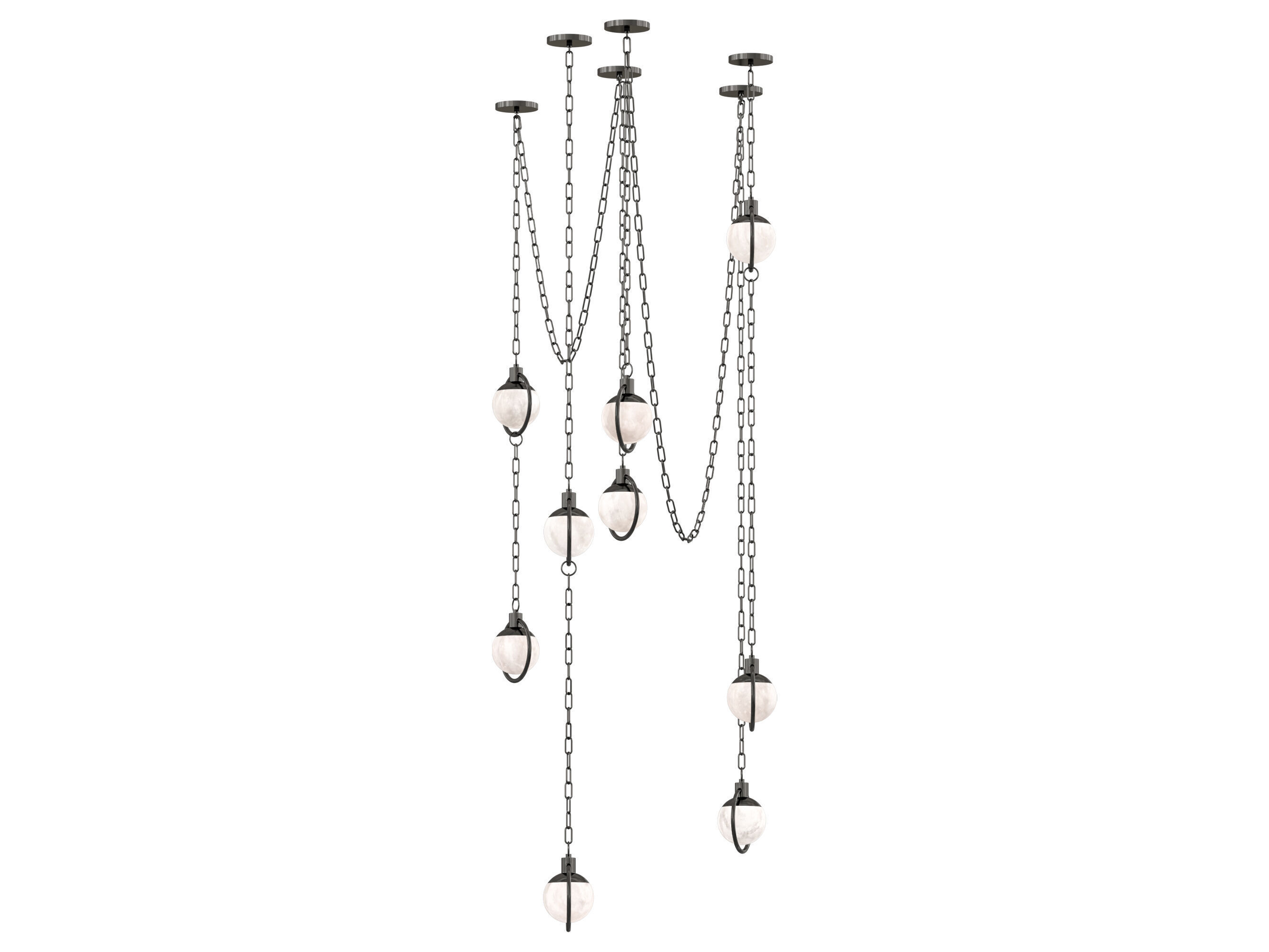 Alabaster Chandelier 3D model_1