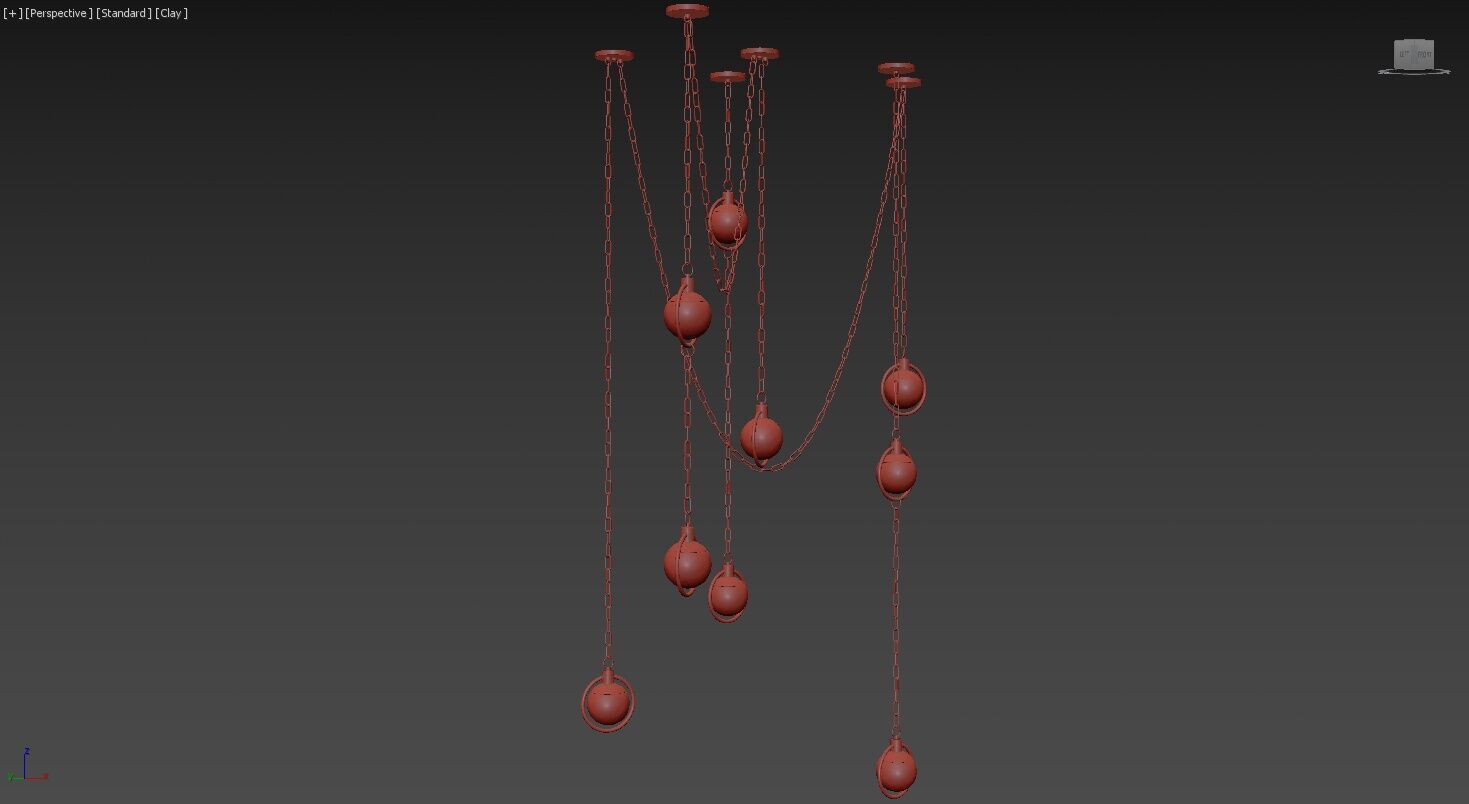 Alabaster Chandelier 3D model_17