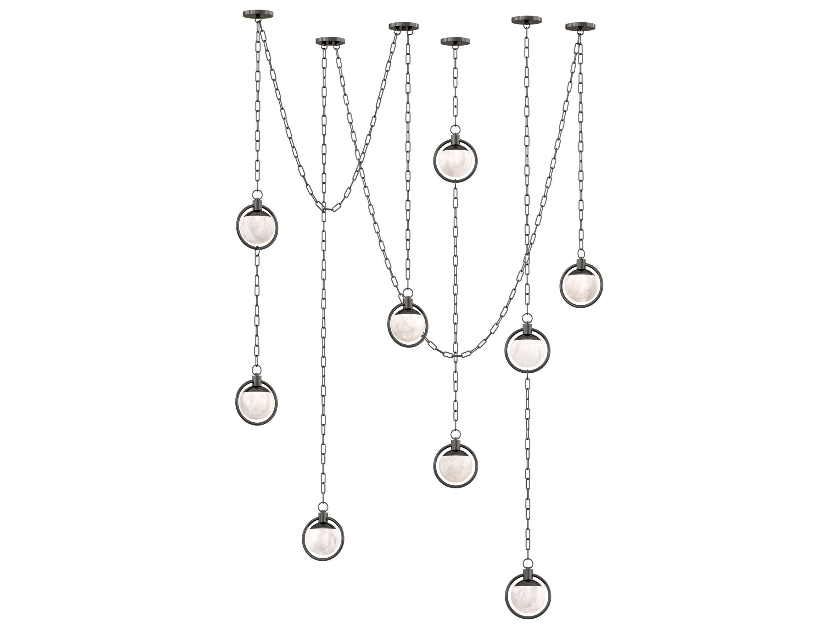 Alabaster Chandelier 3D model_6