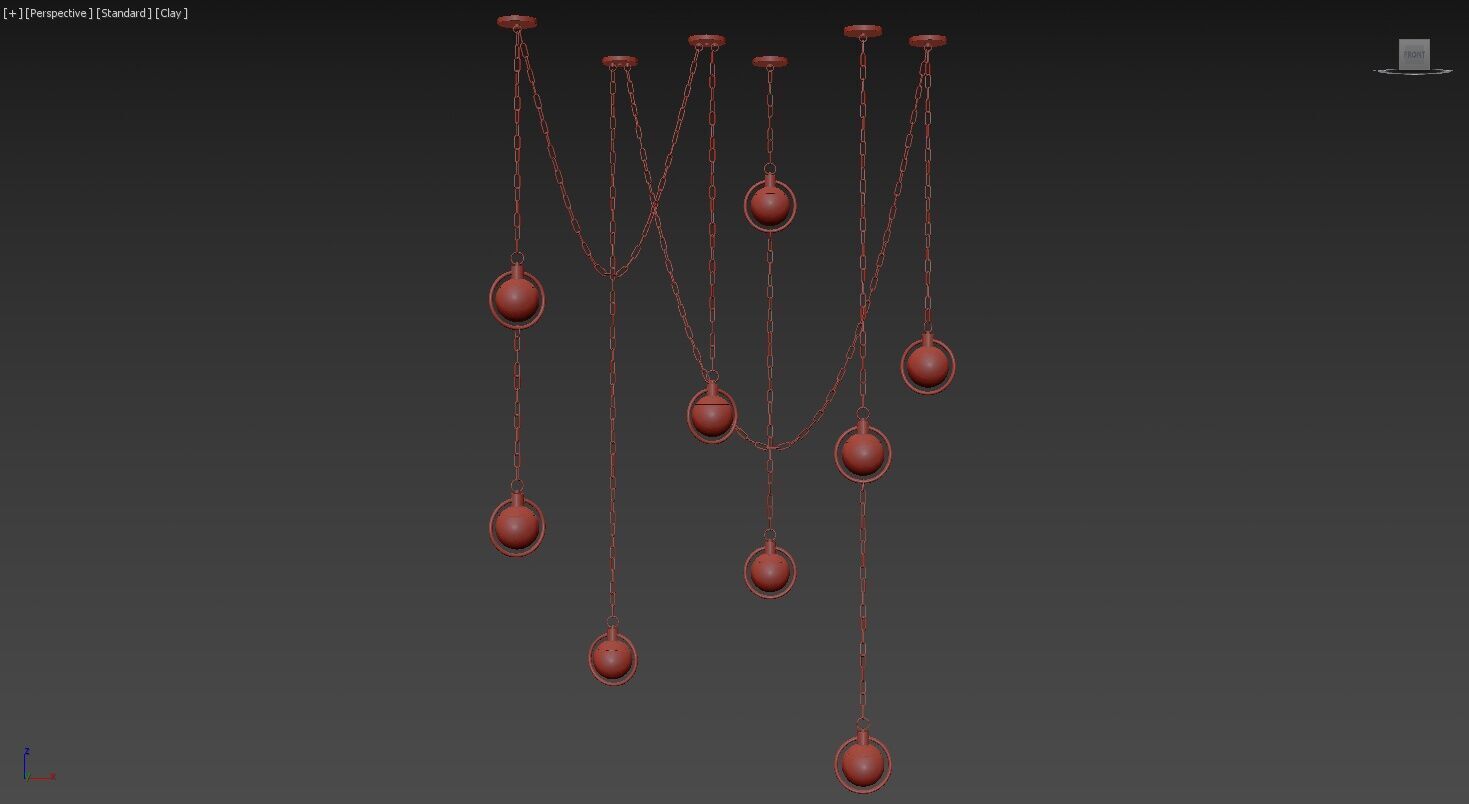 Alabaster Chandelier 3D model_19