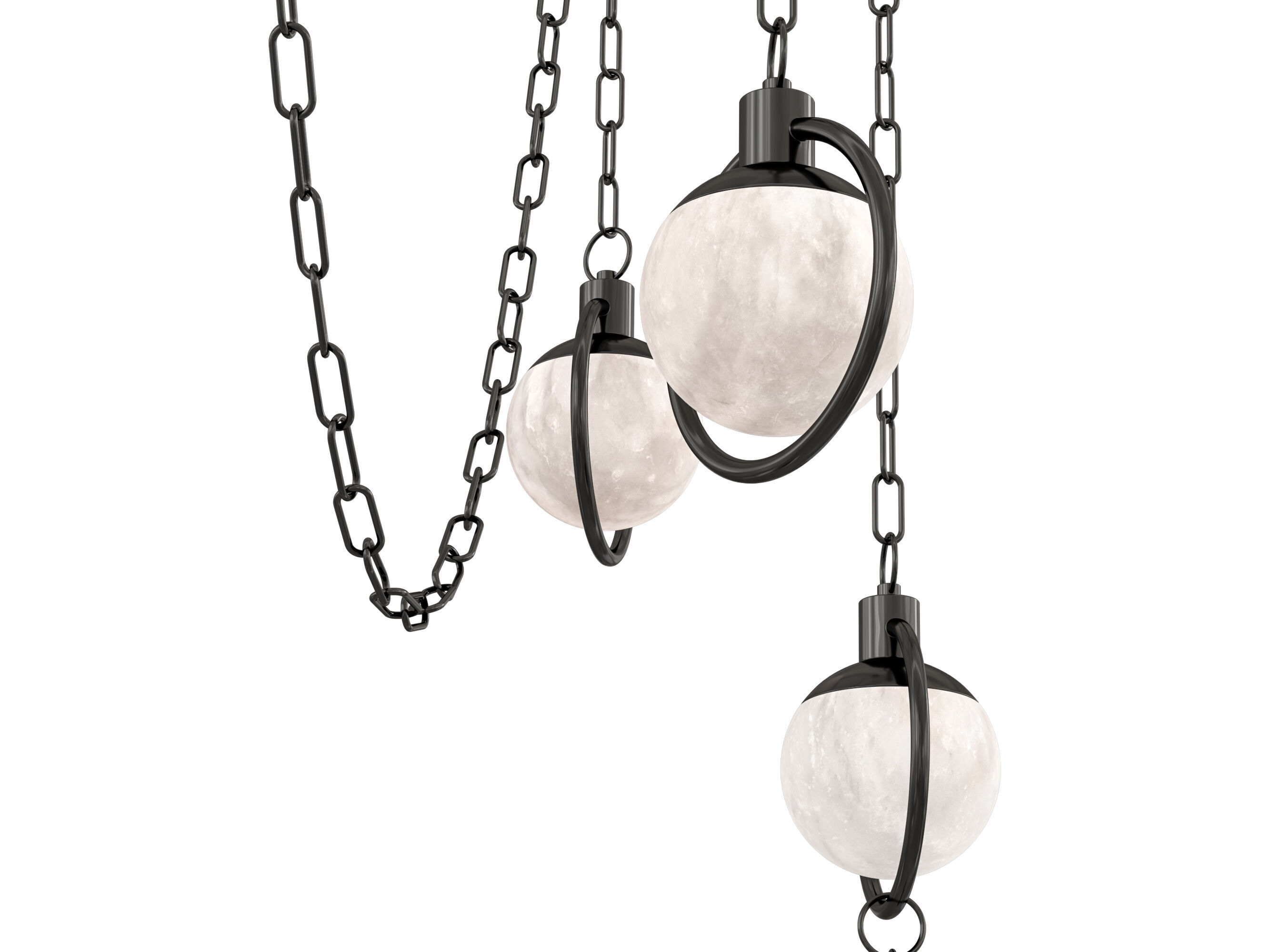 Alabaster Chandelier 3D model_2