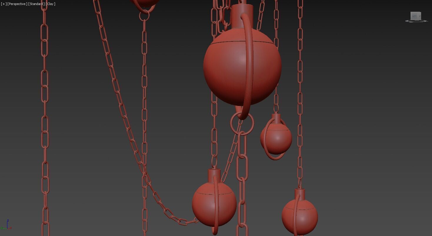 Alabaster Chandelier 3D model_21