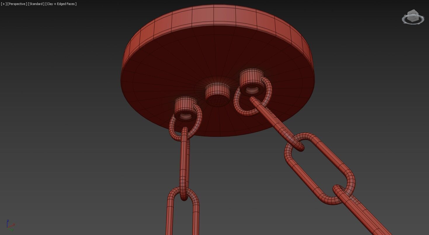 Alabaster Chandelier 3D model_14