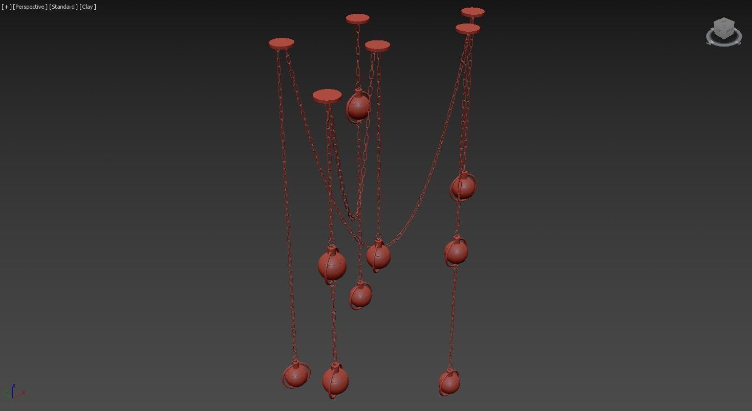 Alabaster Chandelier 3D model_16
