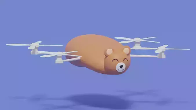 Cartoon Bear Animal Drone