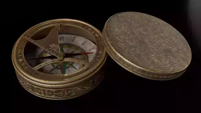 old copper compass