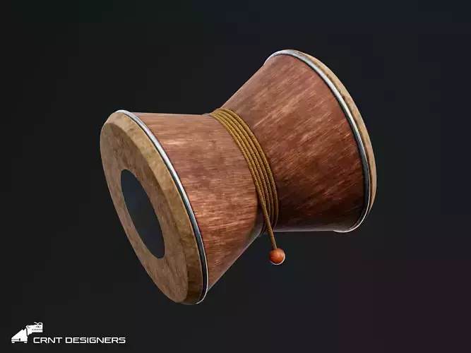 Damaru Musical Instrument 3D model
