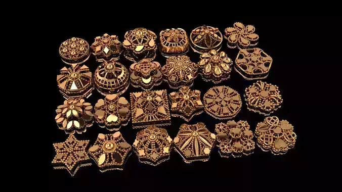 Art Deco Revival Combo of Ear Rings 24