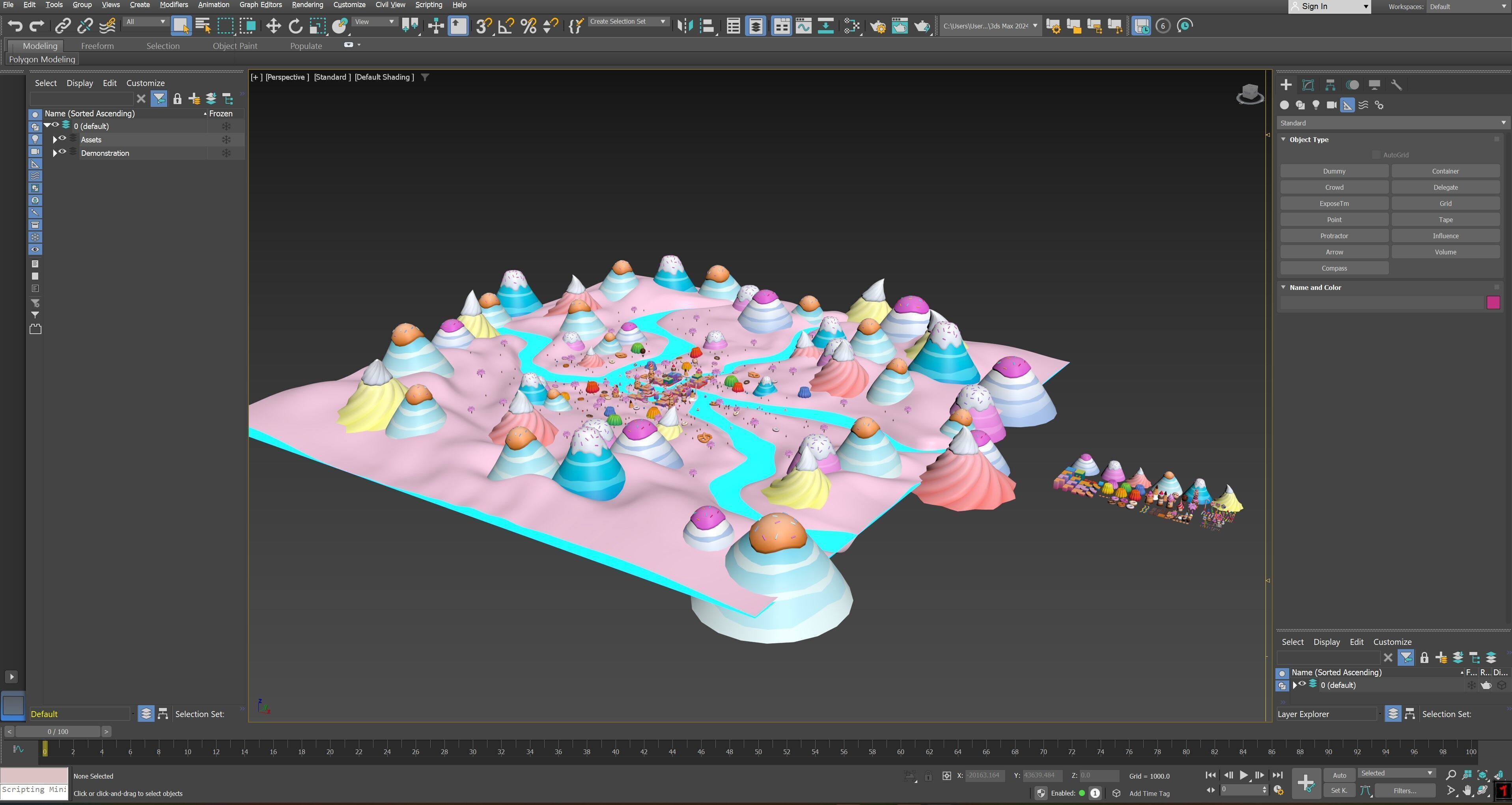 Sweet Land Low-poly 3D model_52