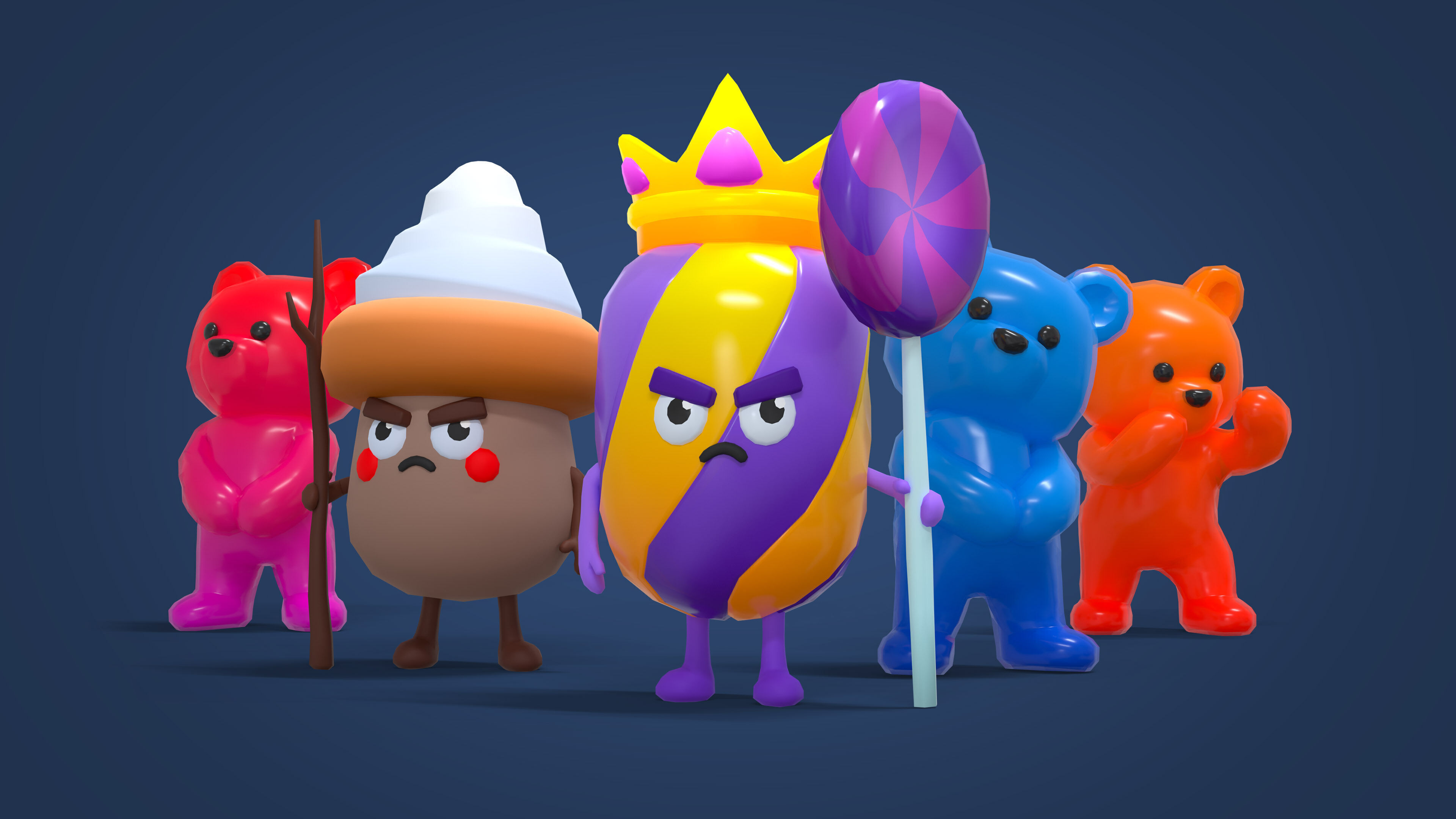 Sweet Land Low-poly 3D model_6