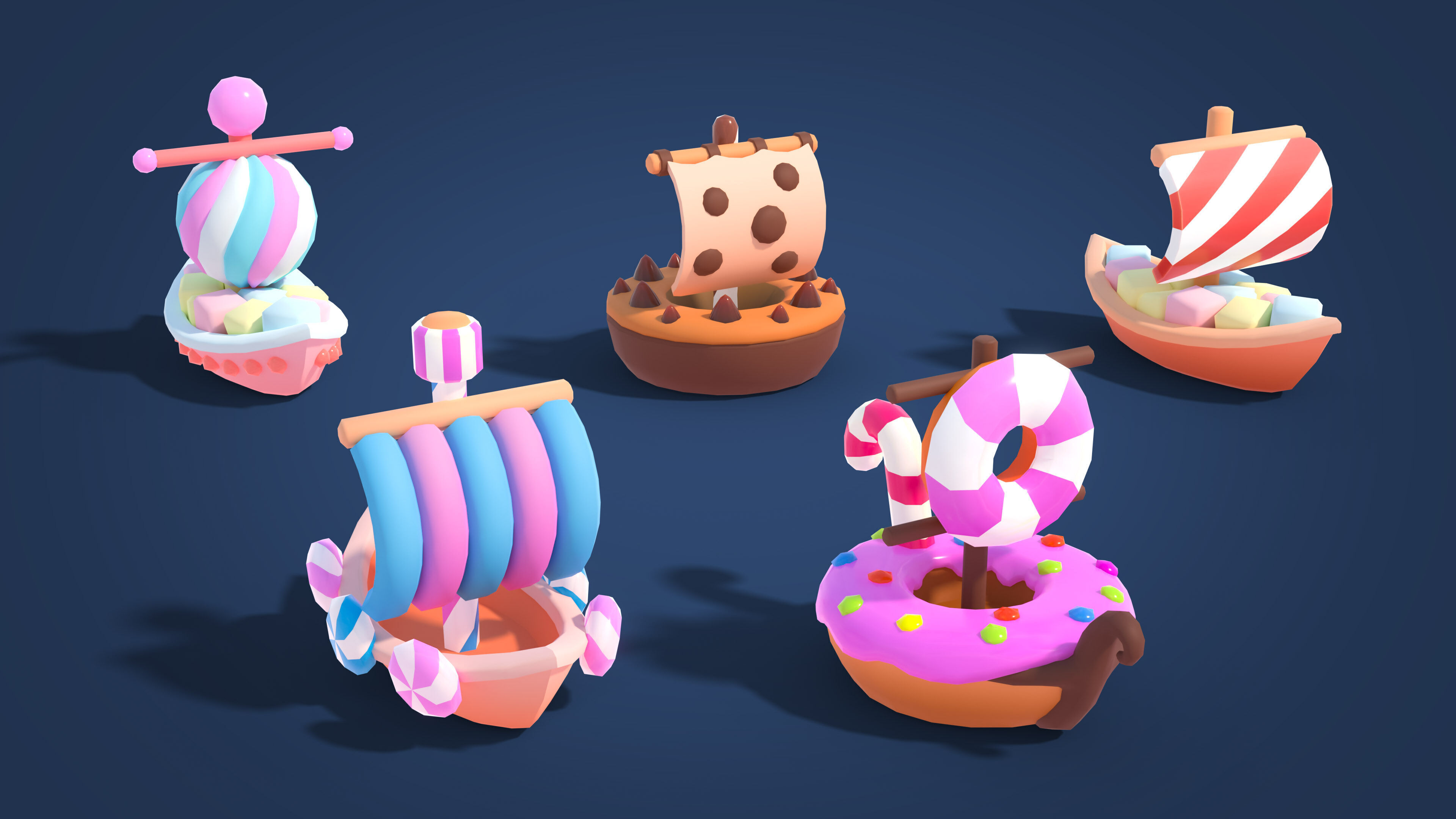 Sweet Land Low-poly 3D model_38