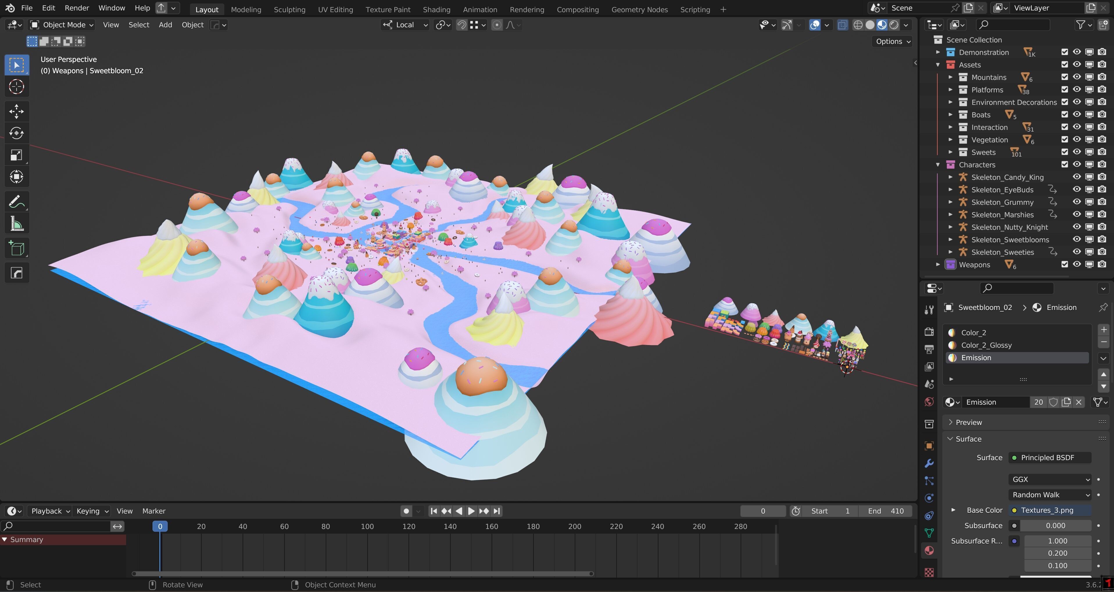 Sweet Land Low-poly 3D model_49