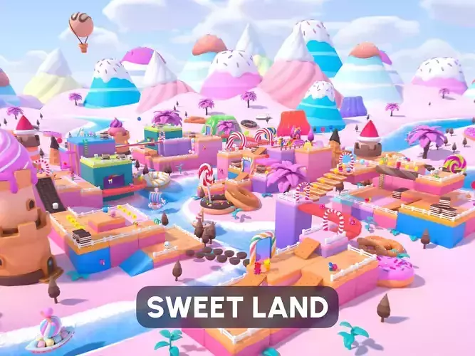 Sweet Land Low-poly 3D model