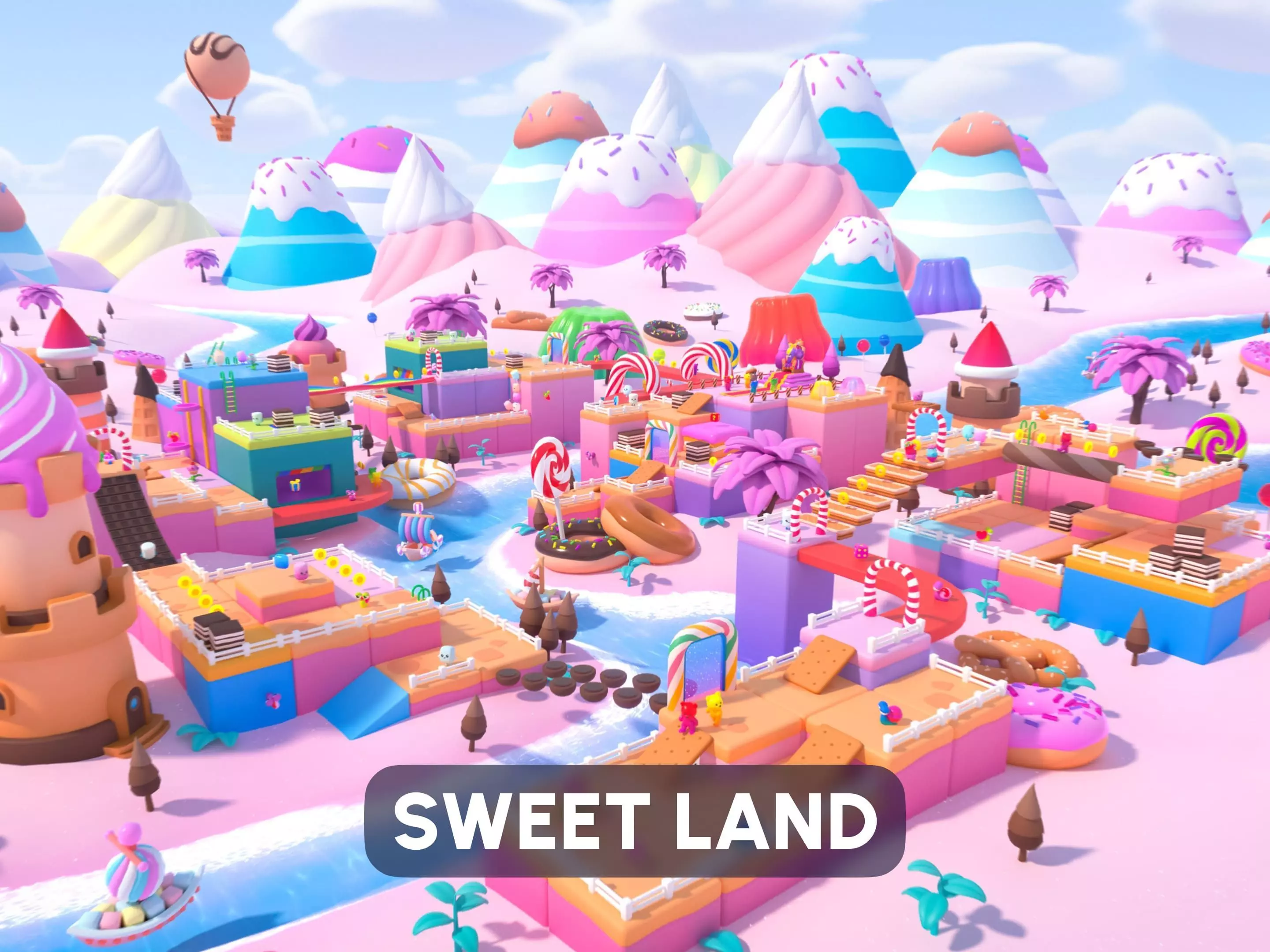 Sweet Land Low-poly 3D model_0