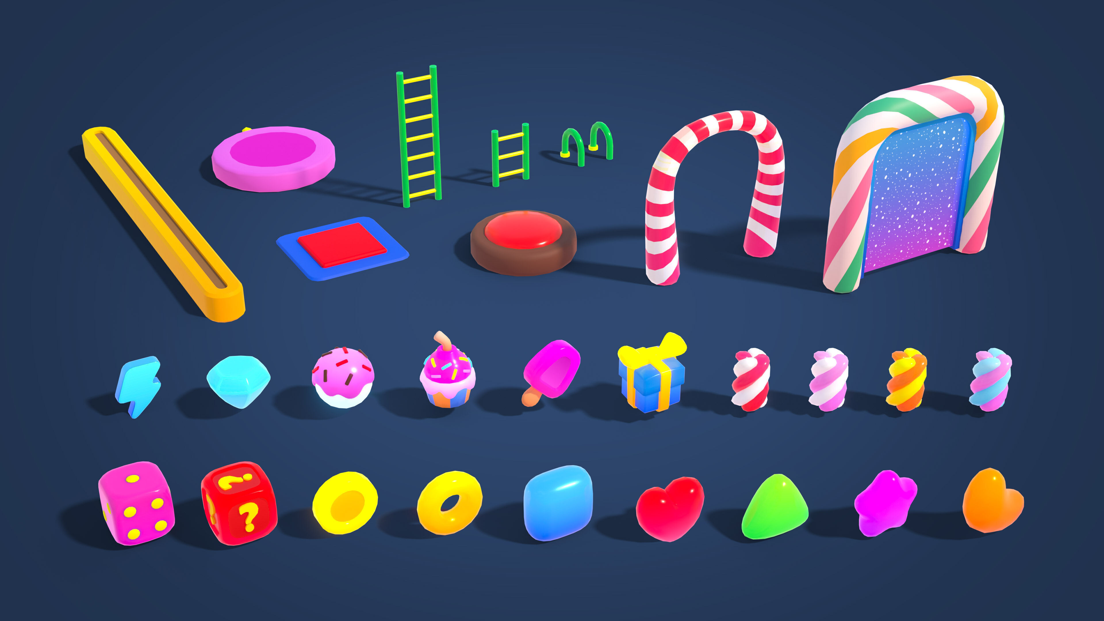 Sweet Land Low-poly 3D model_40