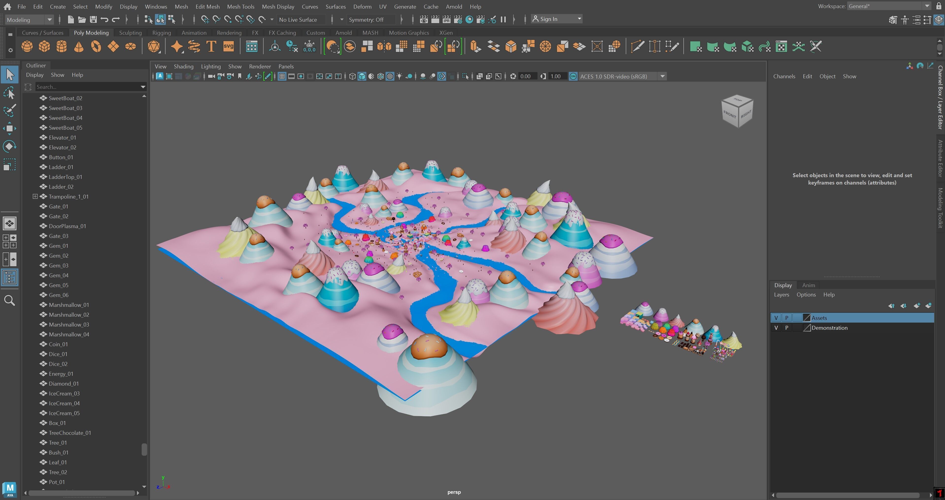 Sweet Land Low-poly 3D model_51
