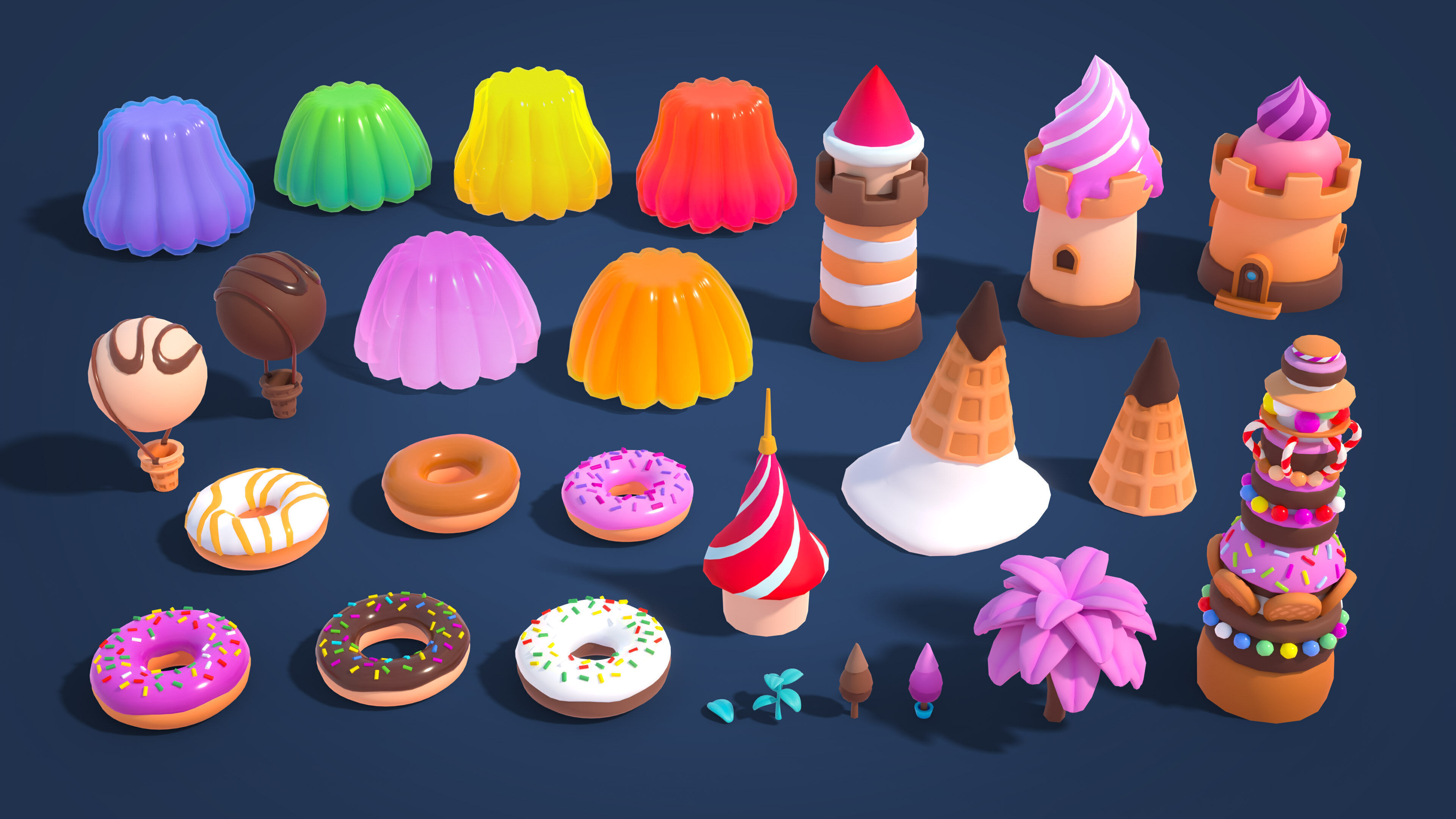 Sweet Land Low-poly 3D model_37