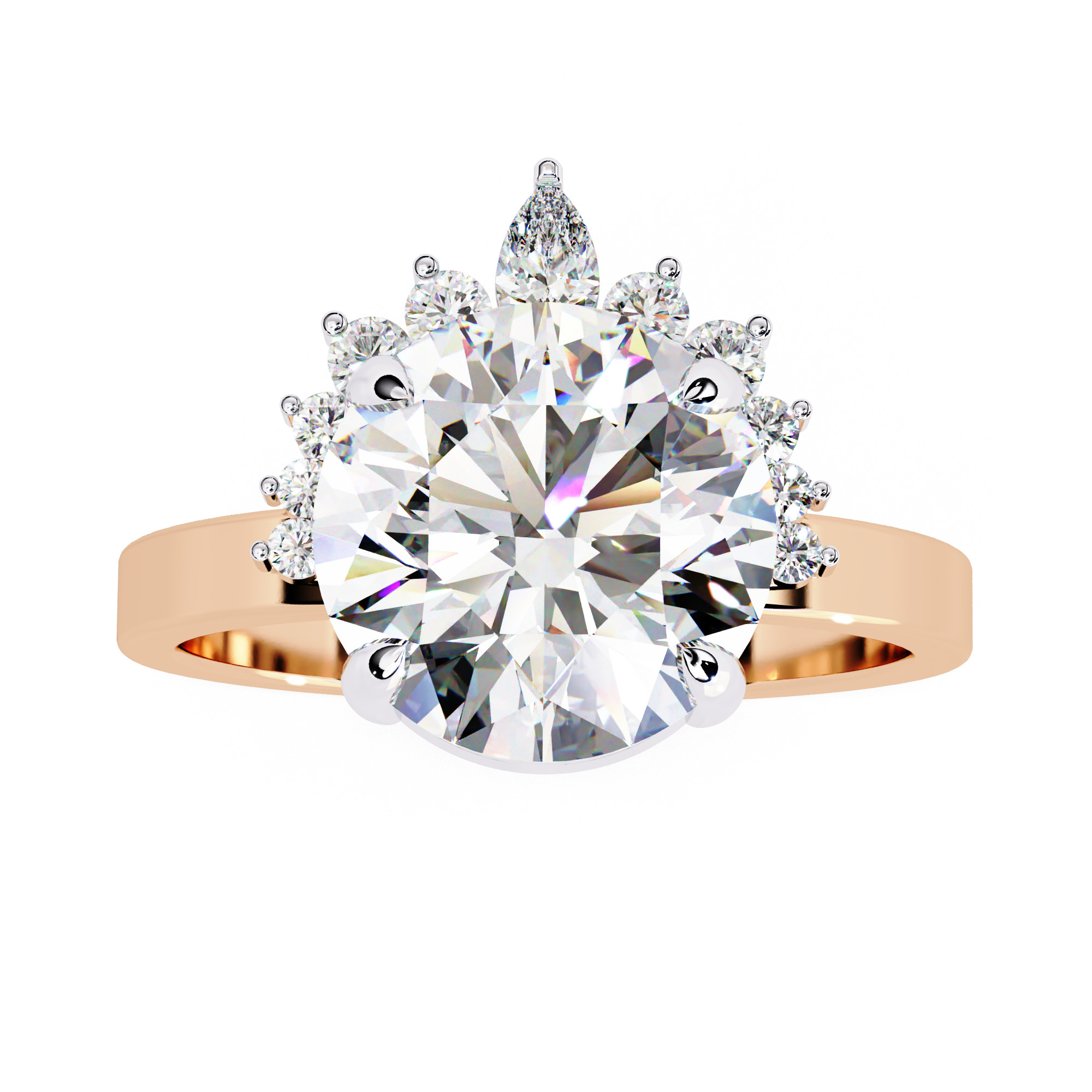 ROUND DIAMOND RING -CAD-192 3D model_5