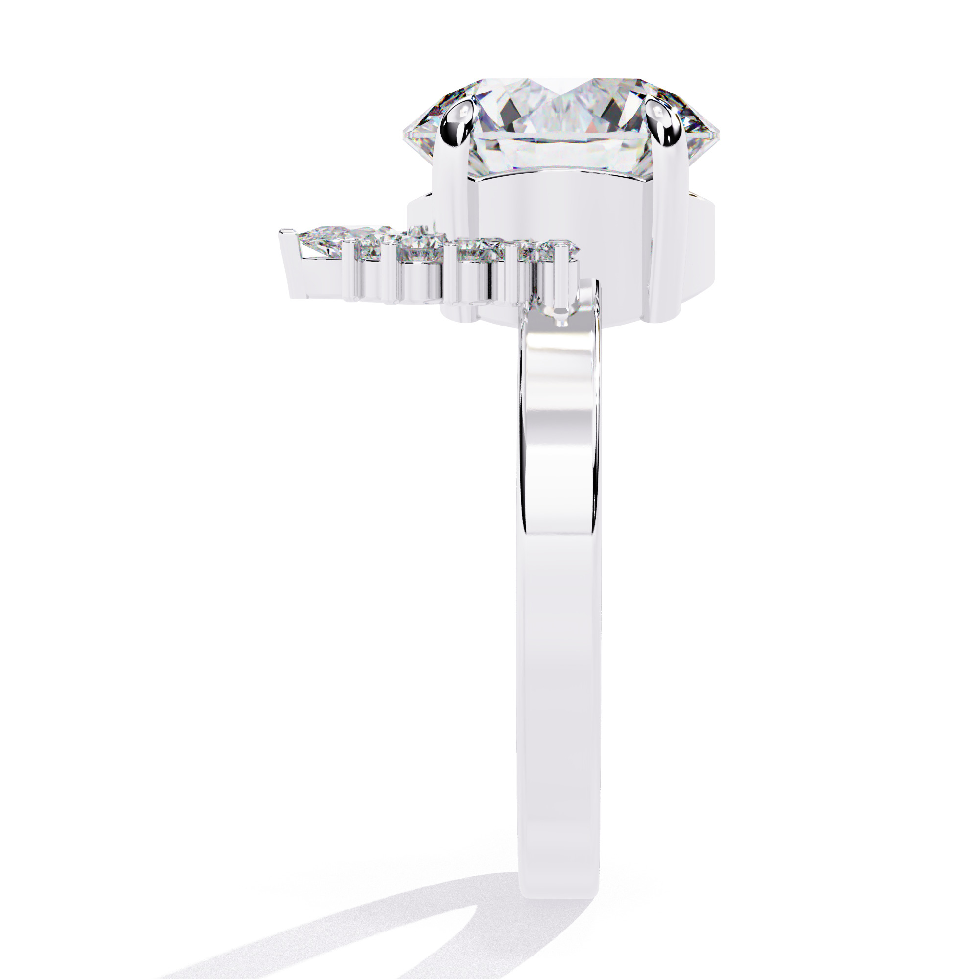 ROUND DIAMOND RING -CAD-192 3D model_6