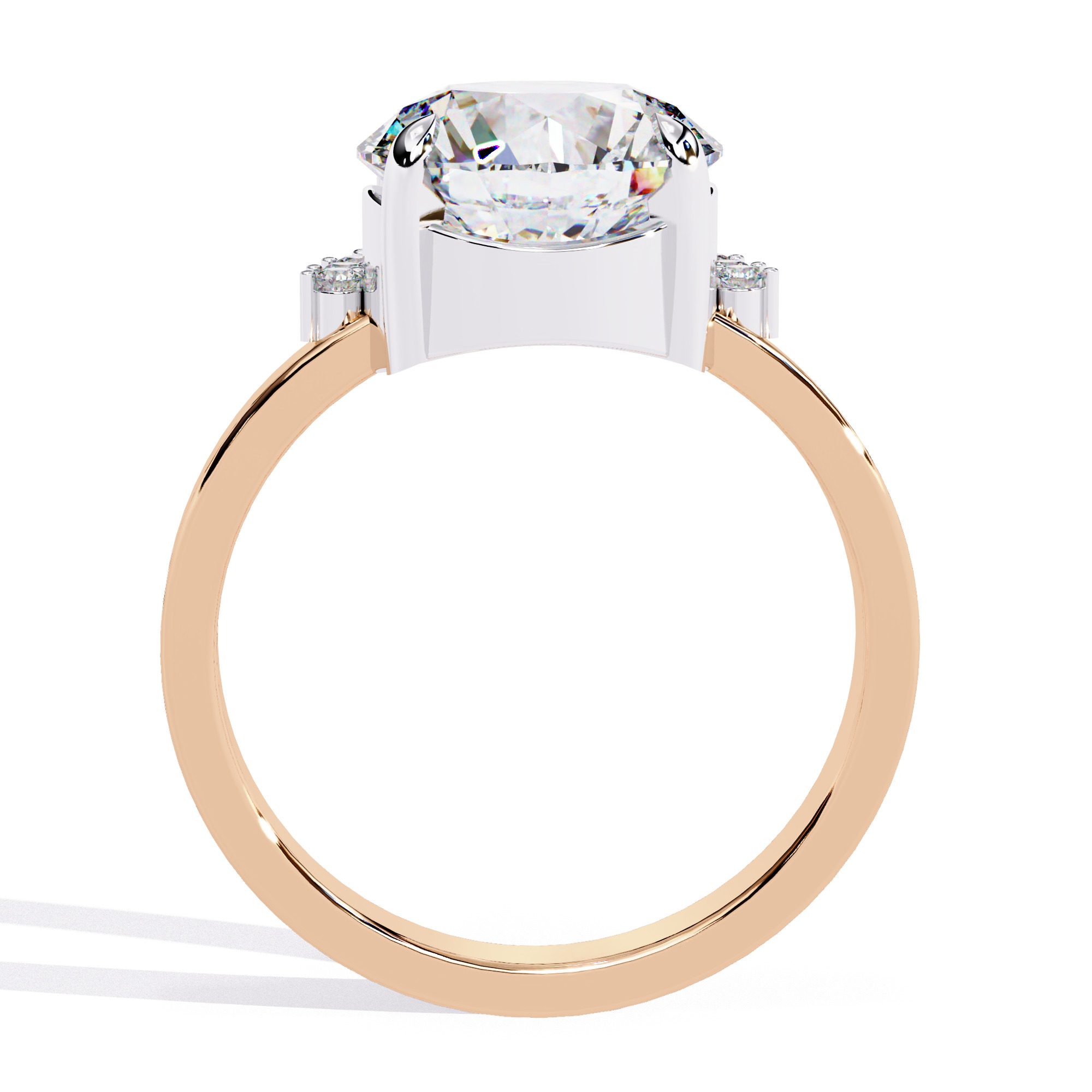 ROUND DIAMOND RING -CAD-192 3D model_9