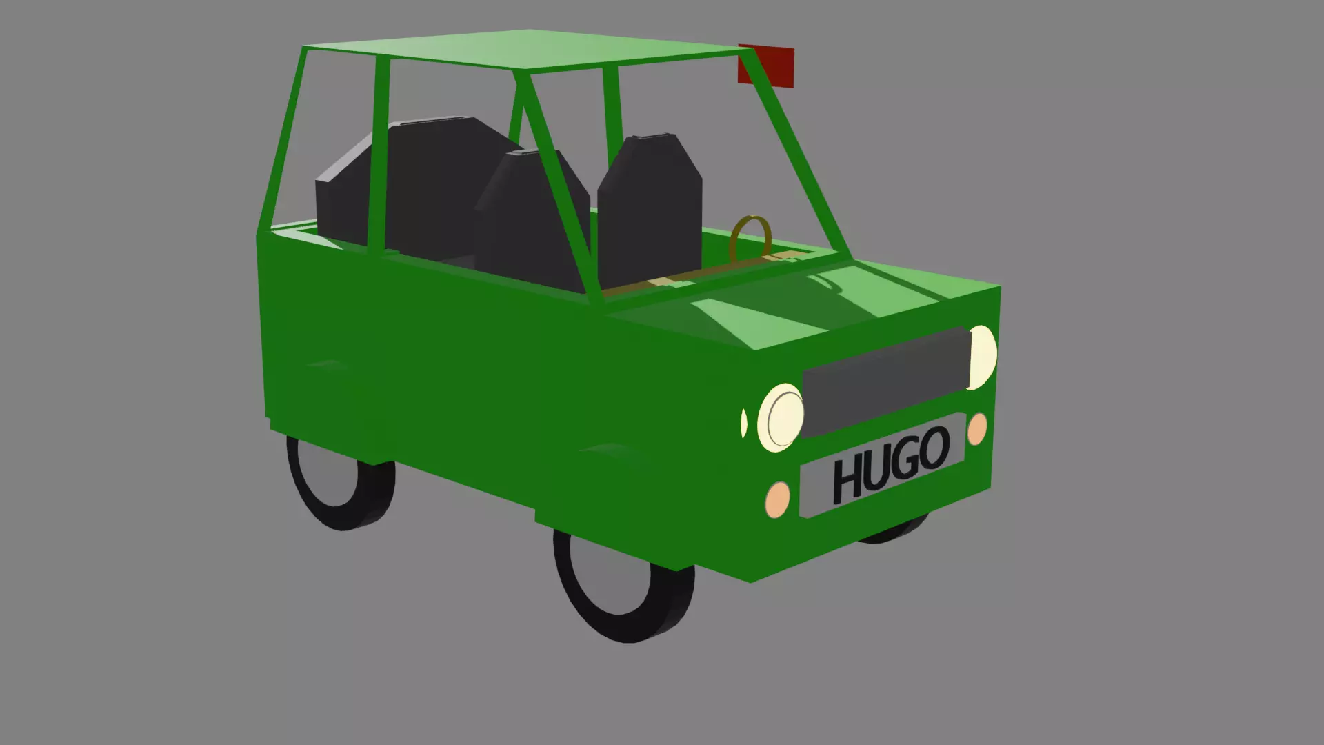 coche verde Free 3D model