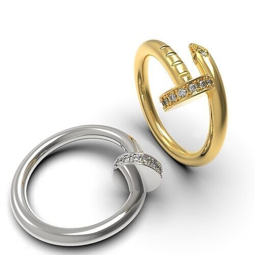 Cartier Nail Ring  3D print model