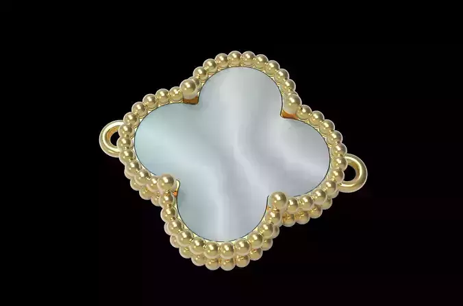 van cleef alhambra 12mm motif 3D print model
