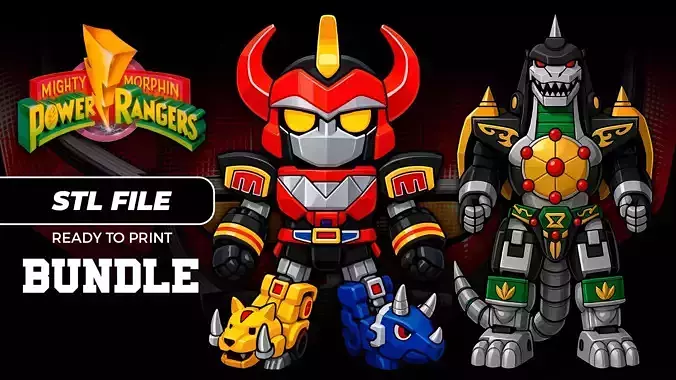 MEGAZORD AND DRAGONZORD - BUNDLE 3D print model