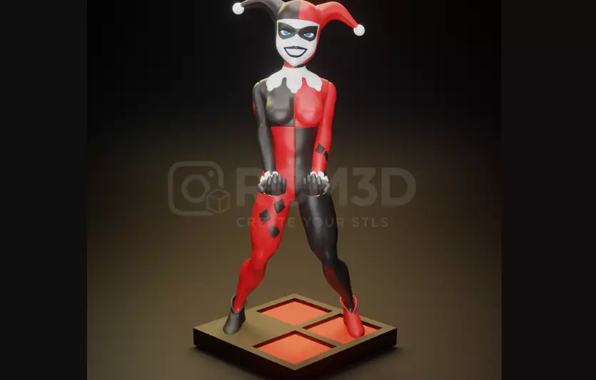 Harley Quinn joystick holder  3D print model_0