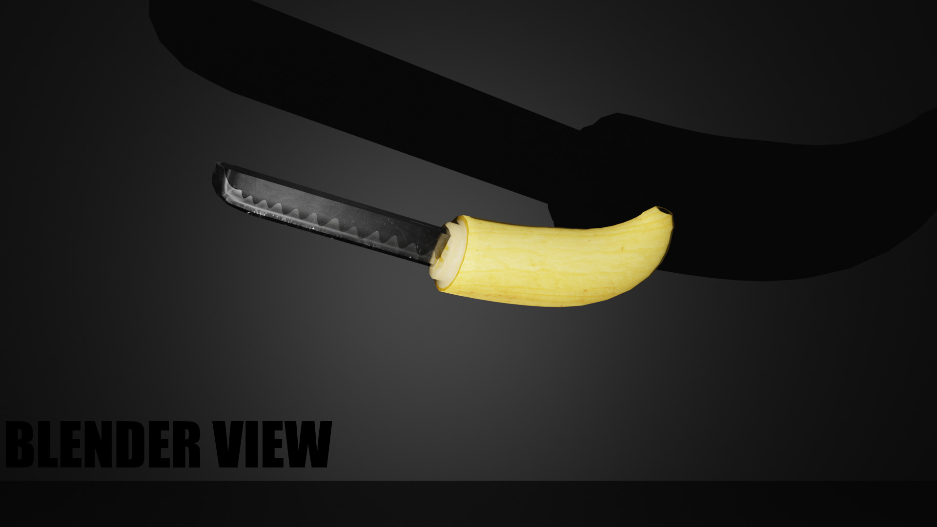 VRChat Banana Tanto Poiyomi Shader Low-poly 3D model_3