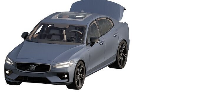 Volvo s60 with interior 3D model