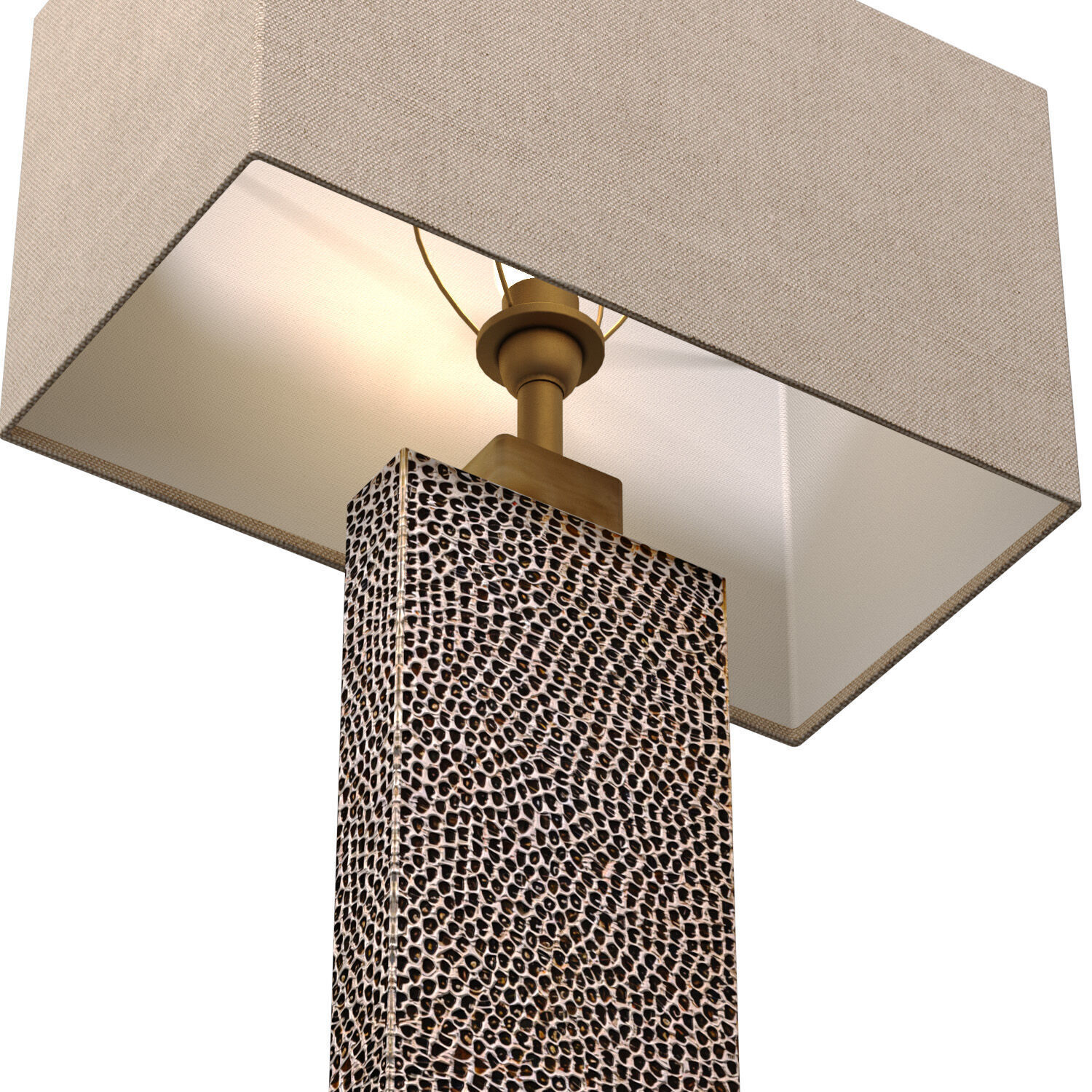 Modern Metal Tall Canfield Bronze Nightstand Art Deco Table Lamp 3D model_3