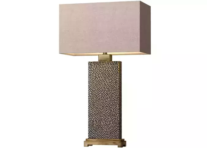 Modern Metal Tall Canfield Bronze Nightstand Art Deco Table Lamp 3D model