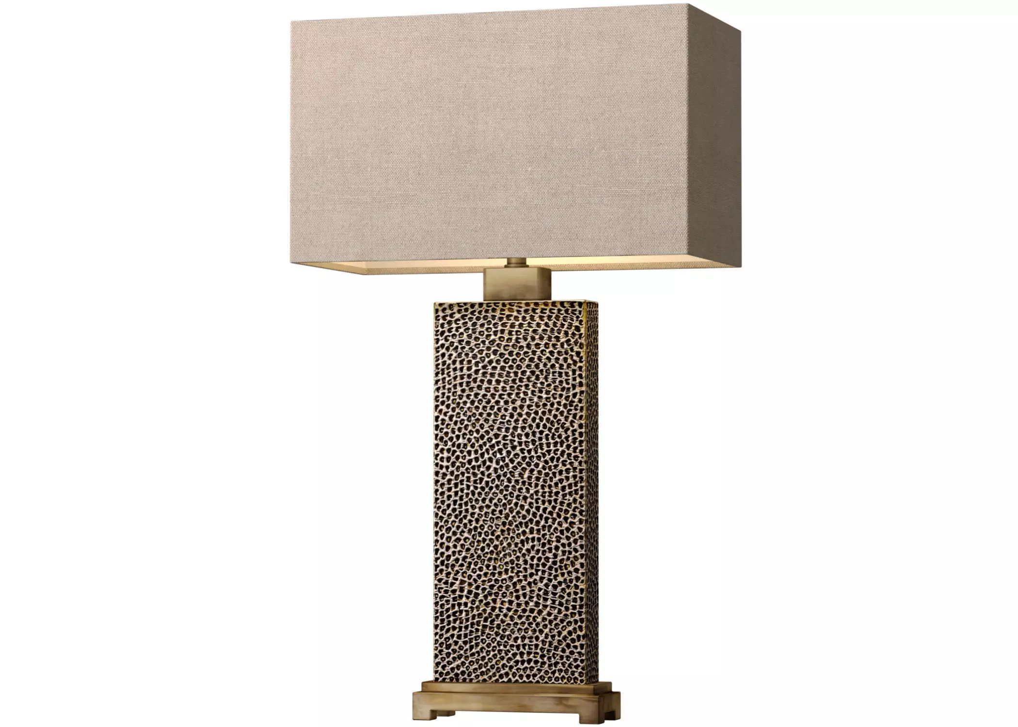 Modern Metal Tall Canfield Bronze Nightstand Art Deco Table Lamp 3D model_0