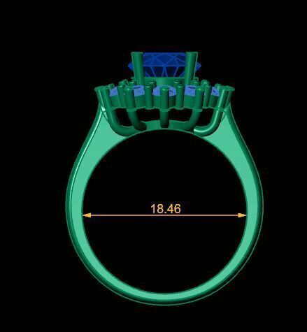 Ruby And Diamonds Ring  3D print model_19