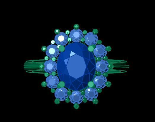 Ruby And Diamonds Ring  3D print model_14