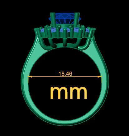 Ruby And Diamonds Ring  3D print model_23