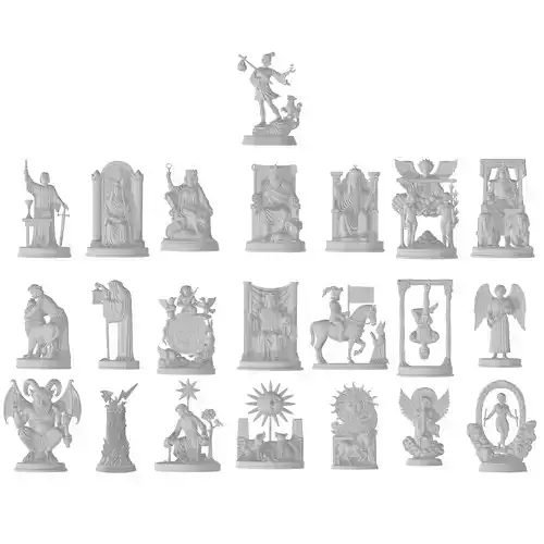 Complete Pack Tarot Rider Figures 3D print model