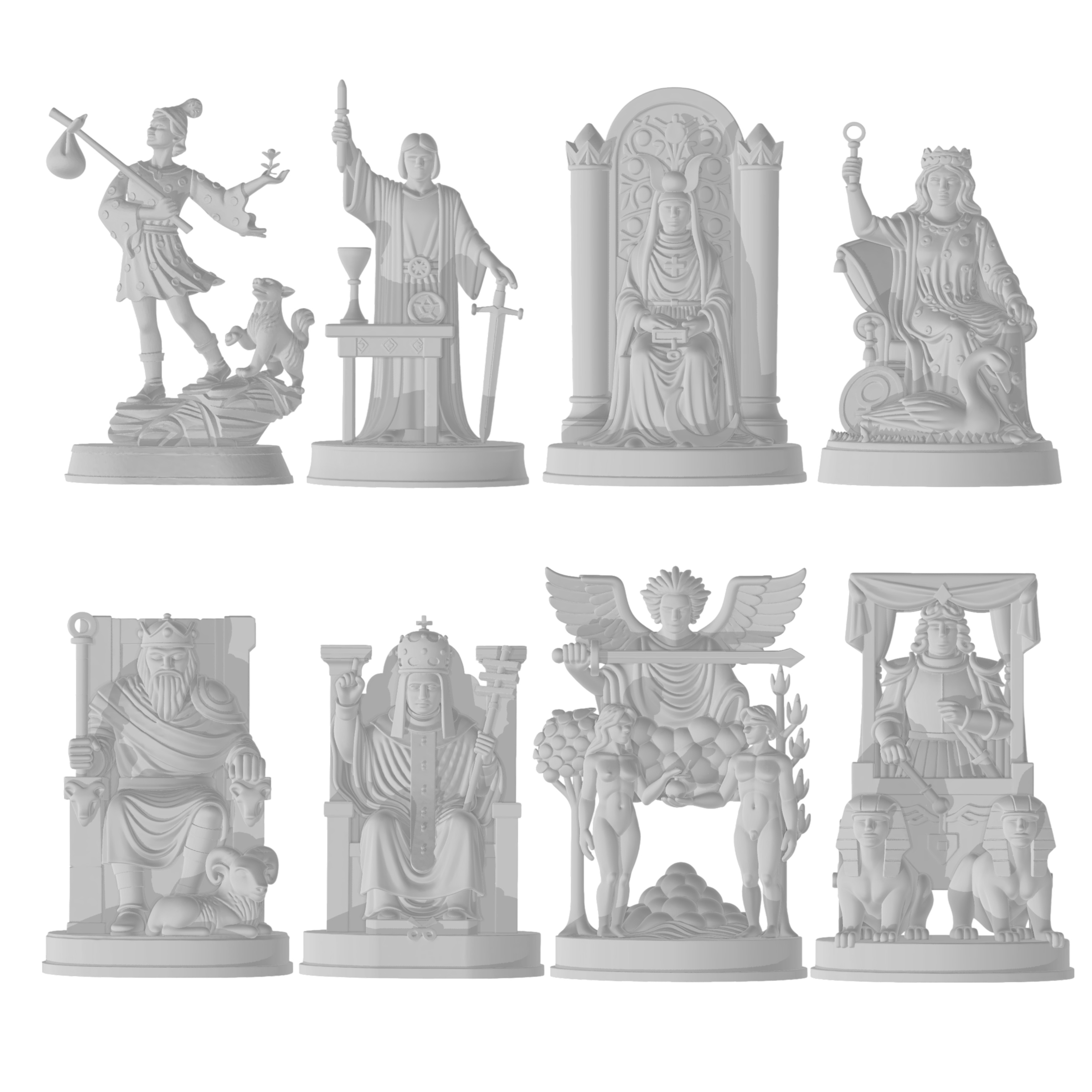 Complete Pack Tarot Rider Figures 3D print model_1