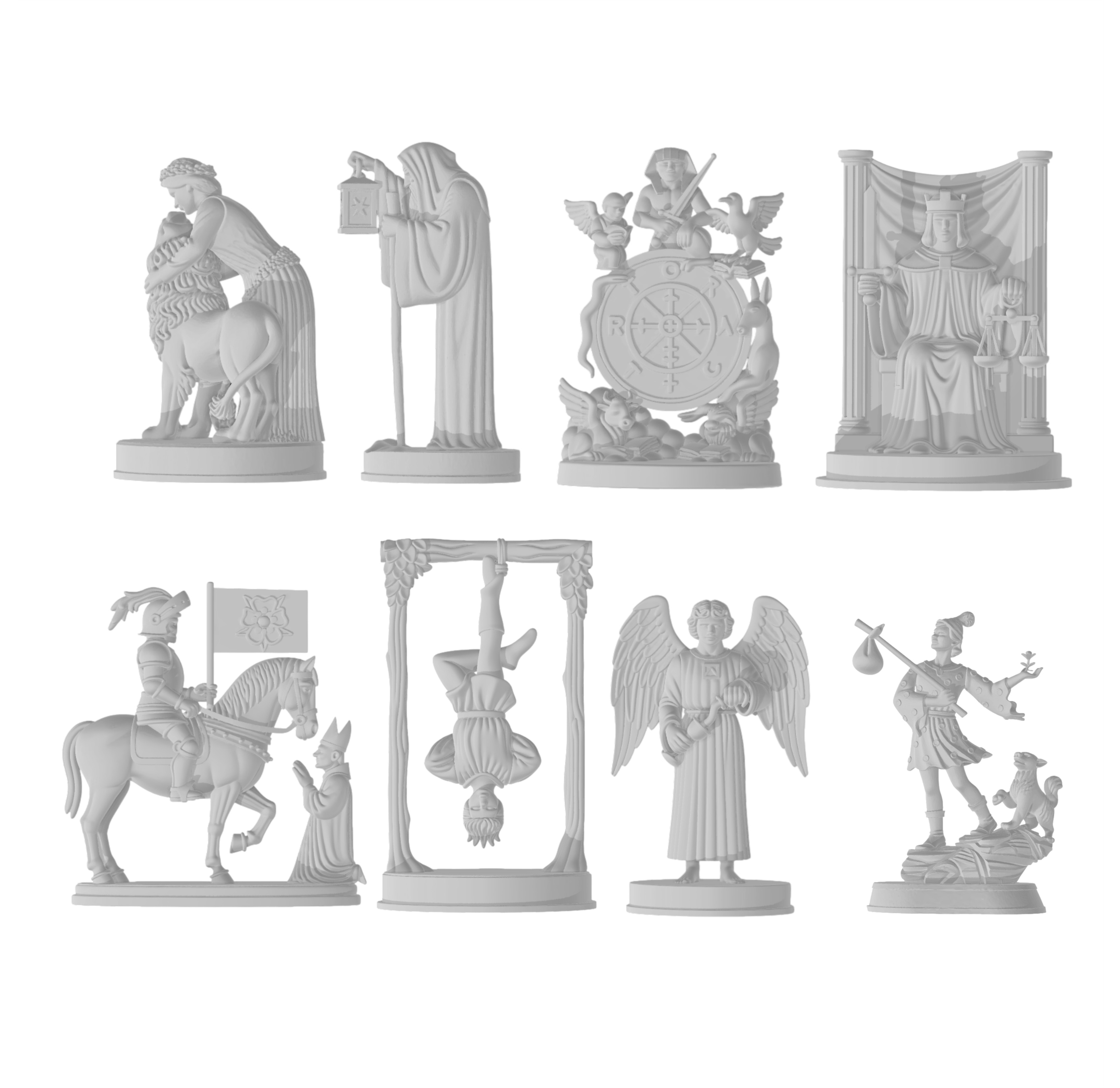 Complete Pack Tarot Rider Figures 3D print model_2