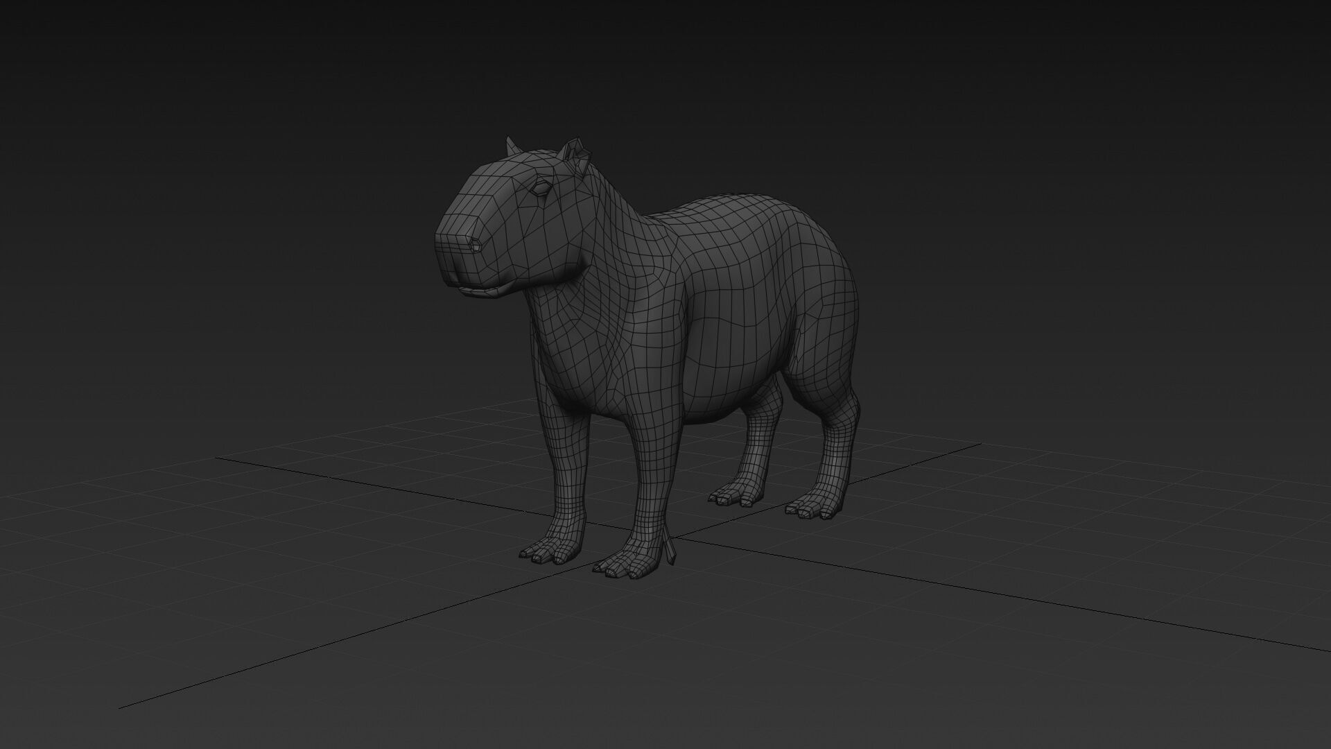 Capybara Capivara Shape 3D model_9