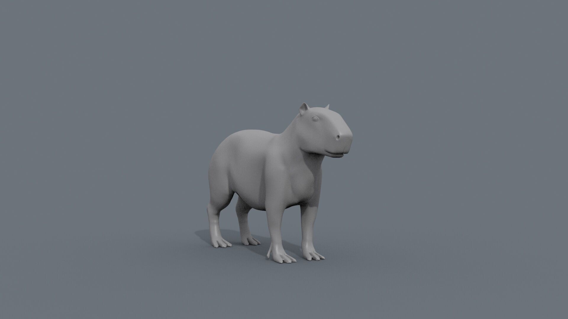 Capybara Capivara Shape 3D model_1