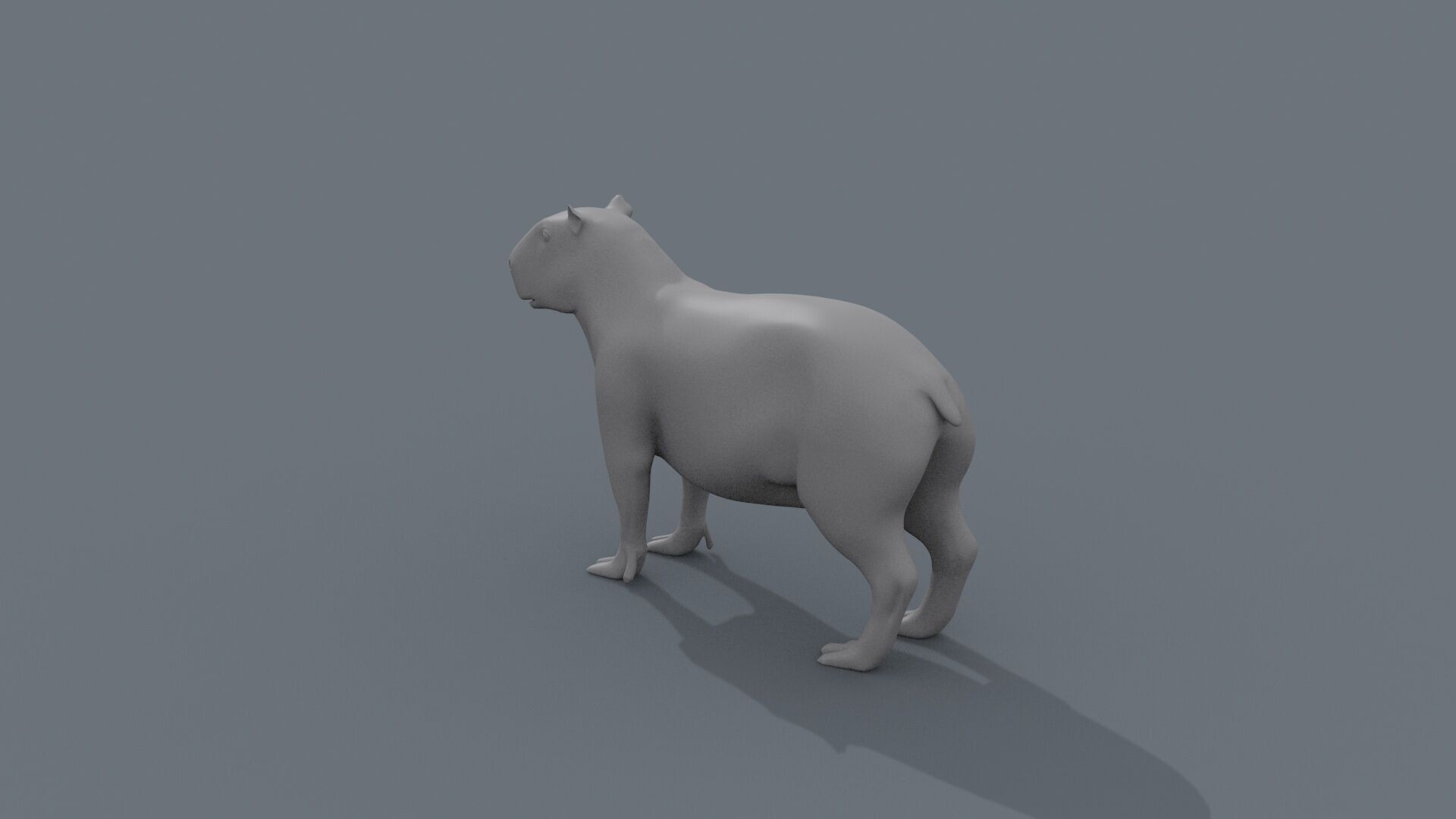 Capybara Capivara Shape 3D model_5