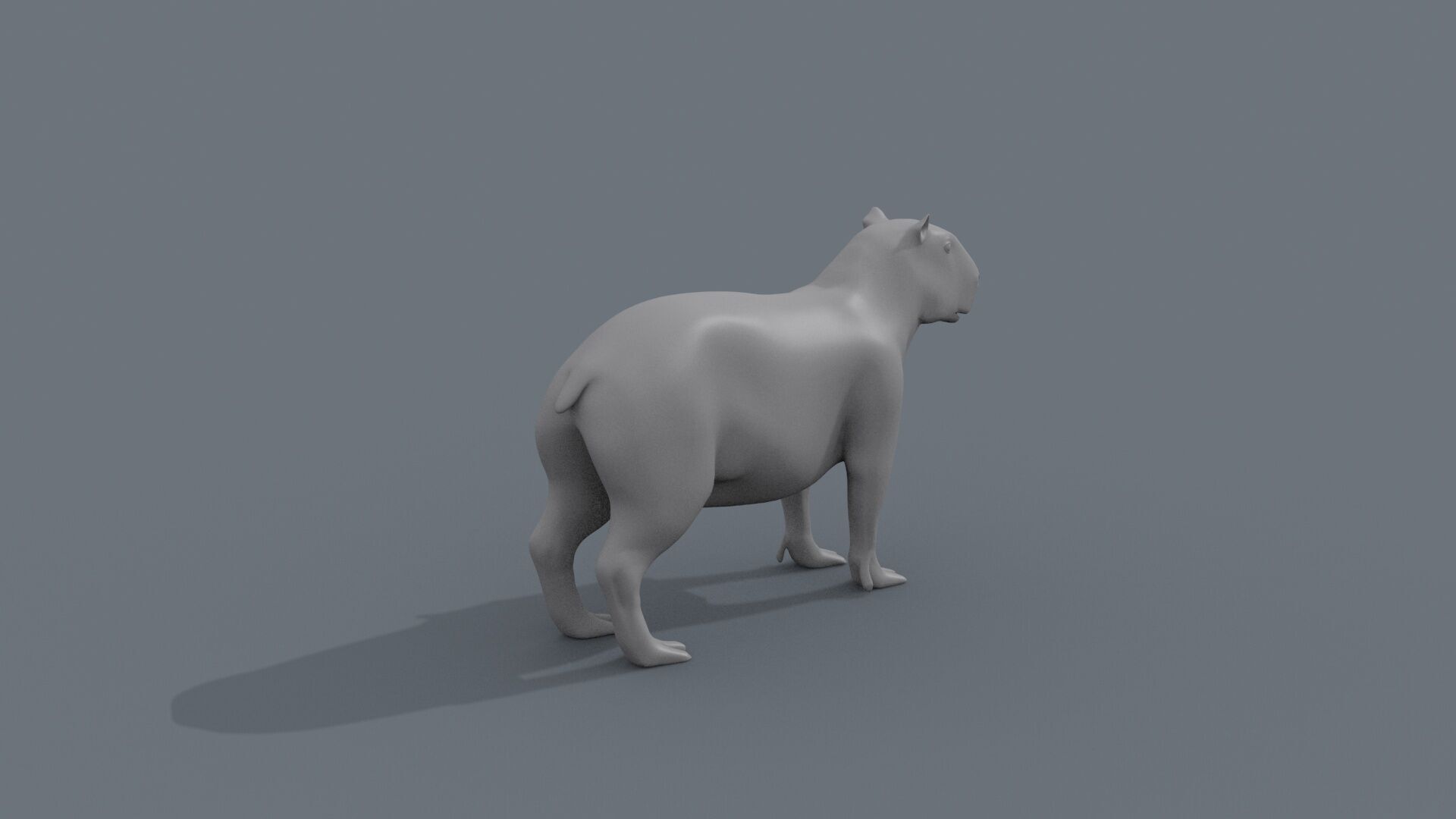 Capybara Capivara Shape 3D model_3