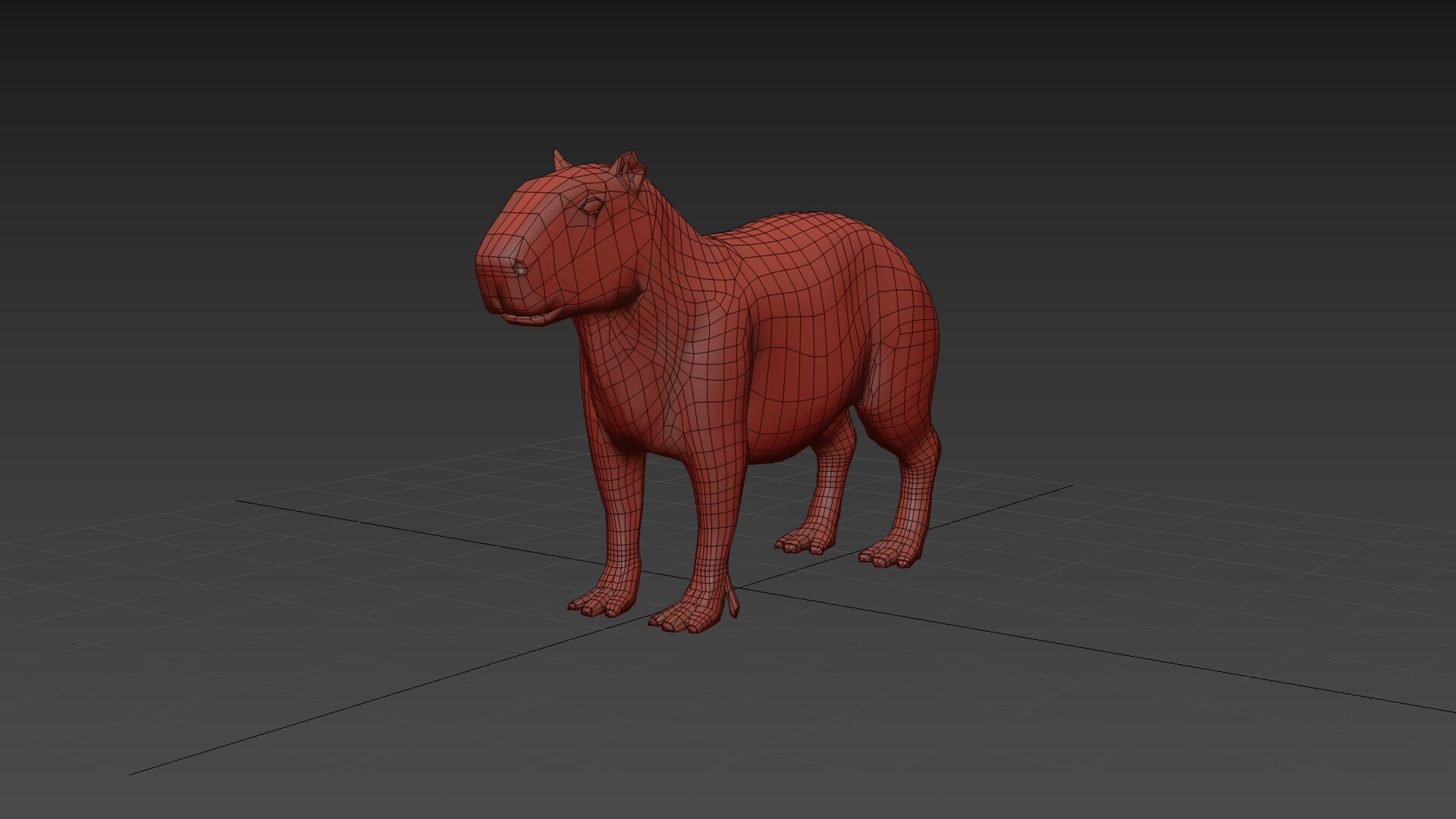 Capybara Capivara Shape 3D model_8