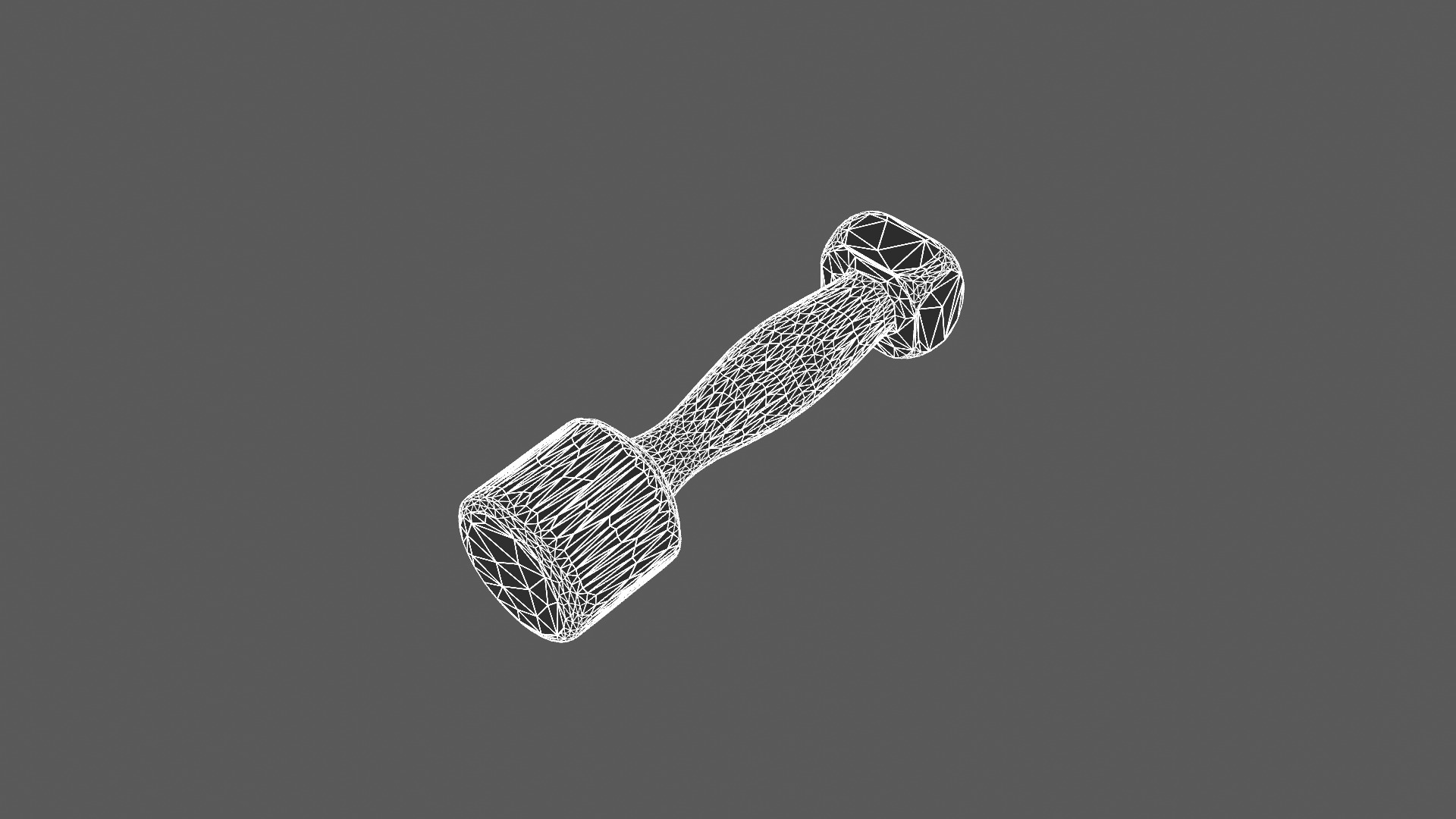 Realistic Wooden Dumbbell 3D Model 3D model_9