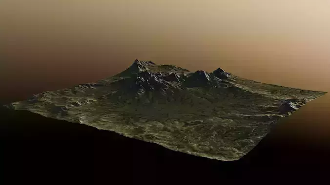 Mountain Range 3D Model