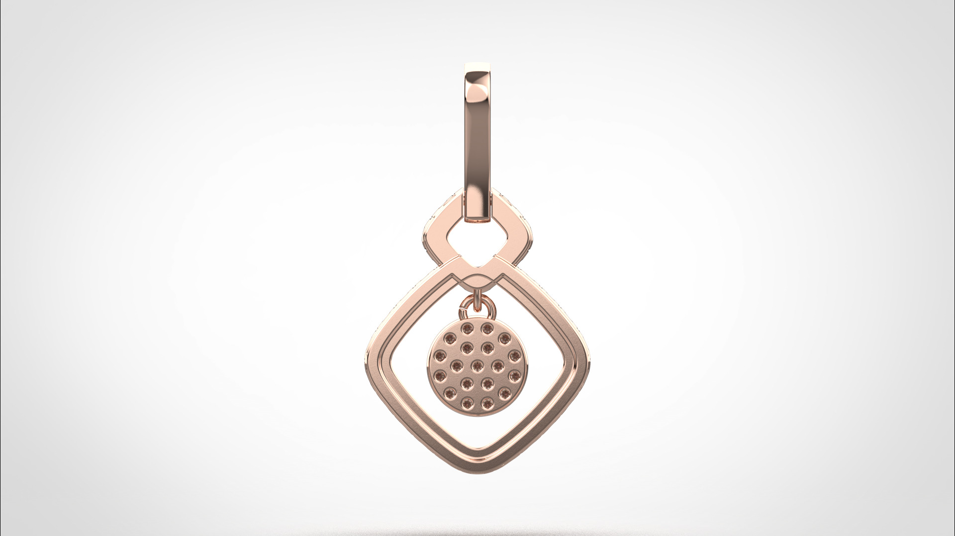 PE05 Classic Solitaire Pendant half ct CAD STL 18K 3g 3D print model_21